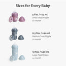 Herobility Double Anti-Colic Silicone Nipples, Baby Bottle Teats, Breast Like Shaped Nipples - Fits Herobility's & Eco Baby Bottles | Pack of 2 (Medium Size) by TinyTreasures Baby Boutique