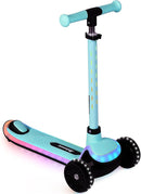 3-Wheel Light-Up Kids Scooter, 20 Different Light Patterns,Three Adjustable Heights,Lean to Steer, Balance Scooter for Ages 3-8 by TinyTreasures Baby Boutique