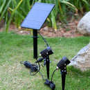 APONUO Metal Solar Spot Lights Outdoor with 9.8ft Cable Solar Powered Landscape Lighting Low Voltage IP65 Waterproof Auto On/Off for Outside Garden Yard Landscape Pathway Garage-Warm White(4-in-1) by GreenHaven Gardens