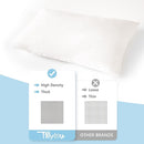 TILLYOU Toddler Pillowcase 2 Pack with Envelope Closure,13" x 18" Silky Soft Microfiber Travel Kids Pillow Cases for Boys and Girls,Pure White by TinyTreasures Baby Boutique