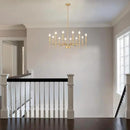 12 Light Gold Chandelier Light Fixture, Modern Farmhouse Chandeliers for Dining Room Light Fixture, Metal Candle Pendant Chandelier for Foyer Entryway Stairs Living Room Bedroom Kitchen by CozyNest Decor