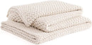 YnM Chunky Cotton Knit Throw Blanket, Cable Knit Throws for Bed Couch Sofa, Comfy & Relaxing, Decorative Piece for Farmhouse Modern Boho Rustic Scandinavian Chic Vibe, Cream White 40x50 Inches by CozyNest Decor