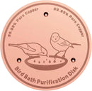 1-Pack 99.99% Pure Copper Bird Bath Purification Disk,Copper Disc with Stable Triple-Point Support,Fits All Outdoor Bird Baths(Round) by GreenHaven Gardens