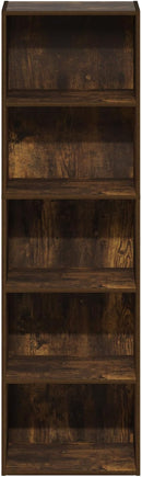 Furinno Luder 5-Tier Open Shelf Bookcase, Bookshelf, Amber Pine by TinyTreasures Baby Boutique