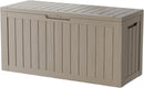 80 Gallon Lockable Resin Deck Box, Waterproof & UV-Resistant Outdoor Storage Box for Outdoor Cushion Storage, Garden Tools & Pool Accessories Storage, Gray by GreenHaven Gardens