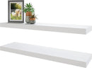 BAMEOS Floating Shelves,31 in W White Wall Mounted Wooden Shelves with Invisible Brackets Set of 2, Hanging Wall Shelves Decoration for Bedroom, Bathroom, Living Room and Kitchen by CozyNest Decor