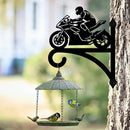 peacoblue Iron Plant Hangers Hooks for Outdoor Indoor Hanging Plants Flower Fern Pots Lantern Bird Feeder,11.8"x15.1" Weather Resistant Metal Wall Holder for Porch Garden Farmhouse(Motorcycle) by GreenHaven Gardens