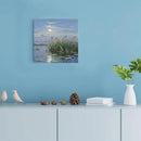 Landscape poster artwork art poster natural landscape painting reed marsh under the moonlight suitable for living room bedroom home wall by CozyNest Decor