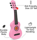 23" Acoustic Guitar, Kids 6 String Toy Guitar - Realistic Steel Strings - Beginner Practice First Musical Instrument for Children, Toddlers (Pink) by TinyTreasures Baby Boutique