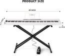 MUSTAR Digital Piano 88 Key Weighted with Stand, 88 Key Semi Weighted Keyboard Piano MEP-1000, Portable Electric Piano Keyboard 88 Keys with Bluetooth Connection, Case, Sustain Pedal, MDF, White by TinyTreasures Baby Boutique