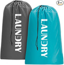 Sylfairy Laundry bags, 2 Pack Travel Laundry Bag for Dirty Clothes with Drawstring, Heavy Duty Laundry Bag for Traveling Camping, Easy Fit a Laundry Hamper or Basket Travel Essentials by TinyTreasures Baby Boutique