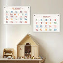 2PCS Numbers 1-20, Number Alphabet Banner Playroom Decor Wall Hanging, Educational Banner Flag, ABC Chart for Toddlers, Wall Flag Nursery Toddler Room Classroom Decor for Room by TinyTreasures Baby Boutique