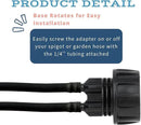 8pcs Garden Hose Adapters, 3/4'' Faucet Convert to 1/4'' Drip Irrigation Tubing, Drip Irrigation Hose Connectors for Outdoor Watering, Fittings with 8pcs Rubber Washers (2 Barbs) by GreenHaven Gardens