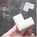Roving Cove HeftyFit Corner Protector for Baby (4 Large Corners), Heavy-Duty Soft Rubber Foam Furniture Corner Bumper Guards, 3M Adhesive Pre-Taped, Oyster White (Off White) by TinyTreasures Baby Boutique