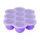 10 Cavities 2 OZ Portions Silicone Baby Food Freezer Tray with Lid,Ice Cube Trays & Molds,Baby Popsicle Mold,Egg Bite Molds,for Freezing and Baking Breast Milk,ice Cube,Egg Bites(Purple) by TinyTreasures Baby Boutique