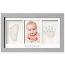 Baby Hand and Footprint Kit - Clay Handprint Keepsake Frame, Newborn Nursery Picture Frame, Personalized New Mom Gifts for Baby Shower & Registry (Cloud Gray) by TinyTreasures Baby Boutique