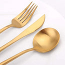 Matte Gold Silverware Set, Vanys 20 Piece Stainless Steel Cutlery Flatware Set, Kitchen Utensil Sets for 4, Tableware With Knife Spoons And Forks Set, Satin Finished Polished by CozyNest Decor