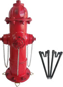 Fire Hydrant for Dogs to Pee On: Dog Fire Hydrant Pee Post Outdoor - 13" Training Post Statue for Yard Garden (Red) by GreenHaven Gardens