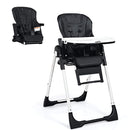 INFANS 4 in 1 High Chair–Booster Seat, Convertible Highchair w/Adjustable Height and Recline,Removable Tray,DetachableCushion, Installation-Free,Simple Fold for Baby, Infant& Toddler by TinyTreasures Baby Boutique