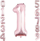 GOER Rose Gold Foil Balloons Number 1,Huge Number Balloons for 1st 11st Birthday Party Supplies Anniversary Decorations(3 pcs,42 inch,32 inc,16inch) by TinyTreasures Baby Boutique