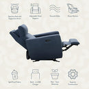 Nurture& The Glider Premium Power Recliner Nursery Glider Chair with Adjustable Head Support | Designed with a Thoughtful Combination of Function and Comfort | Built-in USB Charger (Navy) by TinyTreasures Baby Boutique