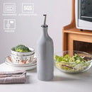 Sweejar Large Ceramic Olive Oil Dispenser Bottle, Opaque Oil Cruet Protects Oil to Reduce Oxidation, Suitable for Storage Oil, Vinegar, Soy Sauce & Other Liquids, Pack of 1, 24 Fl Oz (Gray) by CozyNest Decor