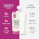 Serenity Kids 6+ Months Dairy-Free Smoothie Baby Food Pouch - USDA Organic - Grass Fed Collagen Protein - 3.5 Ounce BPA-Free Pouch - Beet & Carrot - 6 Count by TinyTreasures Baby Boutique