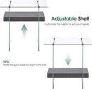 ivinta Narrow Glass Console Table with Storage, 31.5'' Modern Entryway Table with Storage Shelves for Living Room, Hallway, Foyer, Bedroom 5103 (Gray) by CozyNest Decor