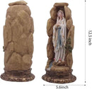 MeritMode Virgin Mary Collectible Figurines - Our Lady of Lourdes in Grotto Design, Handcrafted Resin Religious Gifts Decor for All Faiths, 12.5" H by GreenHaven Gardens