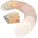 Organic Nursing Pads - 14 Washable Viscose Derived from Bamboo Breastfeeding Pads, Wash Bag, Reusable Breast Pads for Breastfeeding, Nipple Pads for Breastfeeding Essentials (Neutrals, XL 5.5") by TinyTreasures Baby Boutique