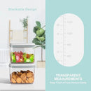 Pop Containers with Lids - Stackable Airtight Food Storage, Kitchen Pantry Storage Containers for Snacks Candy Salt Herbs Spices BPA-Free (1200ML*3) by CozyNest Decor