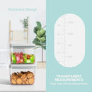 Pop Containers with Lids - Stackable Airtight Food Storage, Kitchen Pantry Storage Containers for Snacks Candy Salt Herbs Spices BPA-Free (12PCS (1.2 + 2.0 + 2.7 + 3.3 Qt) * 3) by CozyNest Decor