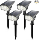 Solar Spot Lights Outdoor,IP65 Waterproof 40 LEDs Solar Landscape Spotlights,USB & Solar Powered Wall Lights,3 Modes Outdoor Solar Garden Lights Outdoor In-Ground Lights for Yard Porch 4 Pack by GreenHaven Gardens