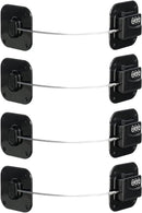 Child Safety Cabinet Locks,Drawer Locks with Combination Closet Lock,Fridge Lock,Child Proof Refrigerator Lock,Child Lock(Black 4Pcs) by TinyTreasures Baby Boutique