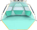 WolfWise 3-4 Person Easy Up Beach Tent UPF 50+ Portable Instant Sun Shelter Canopy Umbrella with Extended Zippered Porch, Mint Green by TinyTreasures Baby Boutique