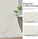 Easy-Going Blackout Curtains for Bedroom, Solid Thermal Insulated Grommet and Noise Reduction Window Drapes, Room Darkening Curtains for Living Room, 2 Panels (34x54 in, Ivory) by CozyNest Decor