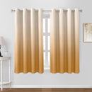 HOMEIDEAS Gold Ombre Blackout Curtains 52 X 63 Inch Length Gradient Room Darkening Thermal Insulated Energy Saving Grommet 2 Panels Window Drapes for Living Room, Bedroom by TinyTreasures Baby Boutique