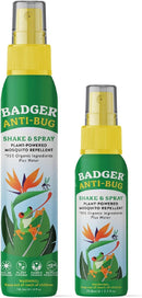 Badger Bug Spray, Family Friendly All Natural Mosquito Repellent w/Organic Essential Oils, Great Smelling Citronella Spray, Effective for 3 Hours, Combo 2-Pack 4 fl oz + 2.7 fl oz by TinyTreasures Baby Boutique