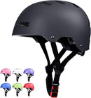 Skateboard Bike Helmet for Adults Women Men Youth Kids (2-3-5-8-14+ Years Boys Girls) - Lightweight Multi-Sport Adjustable Helmets for Bicycle Skateboard Scooter Skate Cycling by TinyTreasures Baby Boutique