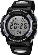 Kids Watch,Boys Watch for 3-15 Year Old Boys,Digital Sport Outdoor Multifunctional Chronograph LED 50 M Waterproof Alarm Calendar Analog Watch for Children with Silicone Band,Kids Gift by TinyTreasures Baby Boutique