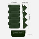 Self-Watering Wall-Mounted Planter Indoor/Outdoor Decor, Wall Planter Indoor Vertical Living Green PlantWall with 4 Pots Easy Installation 12.9''x5.5'' x26.7'' by CozyNest Decor