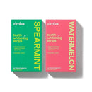 Zimba Teeth Whitening Strips for Teeth Sensitive, White Strips for Teeth Whitening, Teeth Whitener Stain Remover 28 White Strips Included Per Pack, 2 Pack (14 Day Treatment), Spearmint and Watermelon by CozyNest Decor