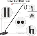 Deck Hook Railing Mount-Deck Railing Plant Hanger Outdoor，Metal Bird Feeder Hanger for Deck Railing,Fence Shepherds Hooks Pole Bracket for Hanging Hummingbird Feeder,Planter,Flower Baskets by GreenHaven Gardens