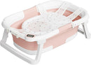 Collapsible Baby Bathtub,Baby Bath Tub with Soft Cushion & Thermometer,Baby Bathtub Newborn to Toddler 0-36 Months,Portable Travel Baby Tub by TinyTreasures Baby Boutique