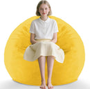 2FT Bean Bag Chair, Comfy Bean Bag Chairs with Memory Foam Filled, Fluffy Beanbag Sofa with Dutch Velvet Cover, Teardrop BeanBag Chairs for Living Room, Playroom - Lemon by TinyTreasures Baby Boutique