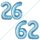 GOER Number 26 Balloons for 26th Birthday Party Decorations,42 Inch Jumbo Foil Helium 62 Balloons for 62nd Birthday Party Decoration (Light Blue) by TinyTreasures Baby Boutique