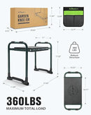 Garden Kneeler and Seat Heavy Duty, Upgraded Foldable Gardening Stool - Widened to 10" Stable Wear-resistant Prevent Knee and Back Pain, Beautiful Logo high-end 2 Large Tool Bags Gift for Women by GreenHaven Gardens