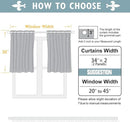 ChrisDowa Small Window Curtains 36 inches Long for Bedroom - Grommet Short Thermal Insulated Room Darkening Curtains for Kitchen (2 Panels, Aqua, 34 x 36 Inch) by CozyNest Decor