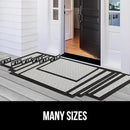 GORILLA GRIP 100% Waterproof All-Season WeatherMax Doormat US Designed Natural Rubber, Stain and Fade Resistant, Low Profile Indoor Outdoor Door Mats, Easy Clean Patio Mat, 17x29, Light Gray by CozyNest Decor