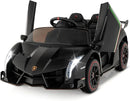 Costzon Ride on Car, Lamborghini Licensed 12V Battery Powered 4WD Sports Car with Remote Control, 3 Speeds, Hydraulic Doors, LED Lights, Towing Wheel, Horn, Music, Electric Vehicle for Kids Aged 3-8 by TinyTreasures Baby Boutique
